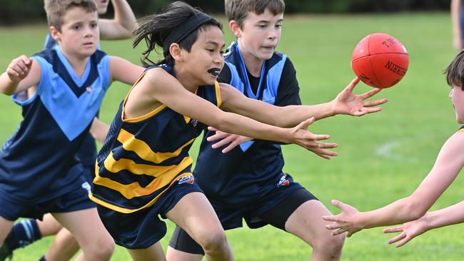 Action from day one of the Sapsasa Country Football Carnival match between Lower South East and Northern York Peninsula. Picture: Keryn Stevens