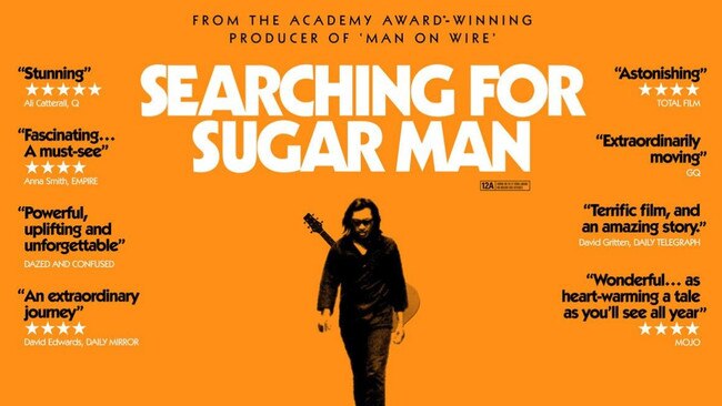 A poster for the documentary Searching for Sugar Man.