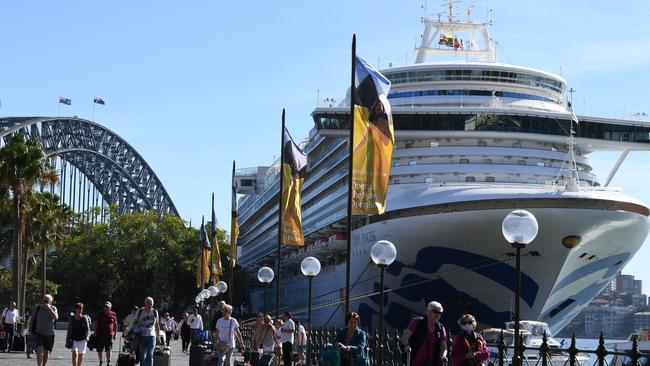 The Ruby Princess’s docking in Sydney in March sparked a scandal. Picture: AAP