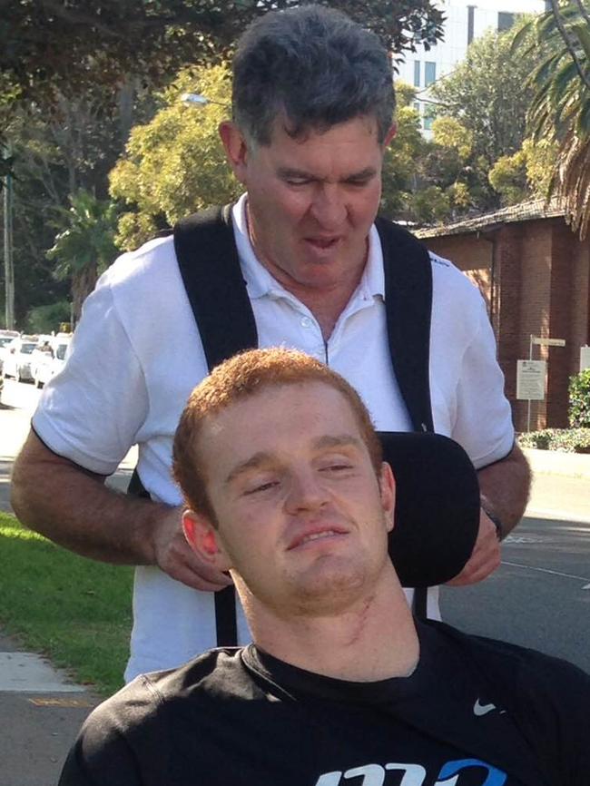 Alex Mckinnon with his father Scott.