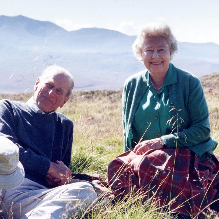 This photo, taken by Sophie, shows Prince Philip and Queen Elizabeth in Scotland in 2003. Picture: AFP