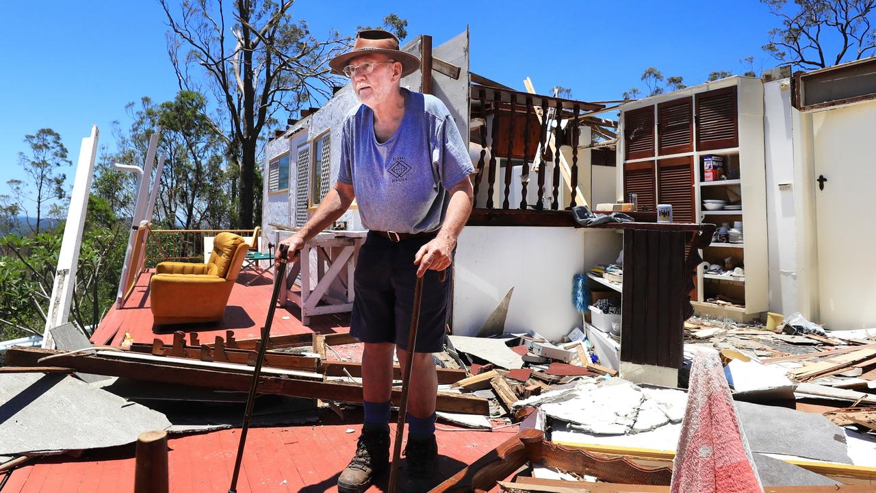 Len la Tours home which was totally destroyed by deadly storms over the holidays in southeast Queensland. Picture: Scott Powick