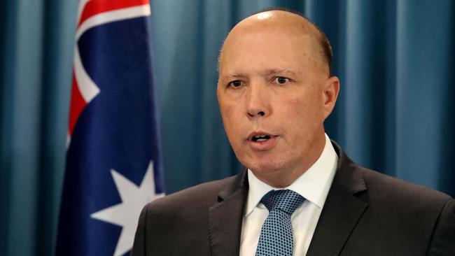 Home Affairs Minister Peter Dutton. Picture: Colin Murty