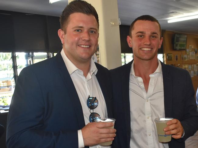 Brisbane's Matt Hoysted and George Carpenter at The Archer, the richest horse race in regional Queensland at Callaghan Park in Rockhampton, on April 28, 2024.