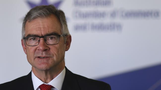 Australian Chamber of Commerce and Industry head James Pearson. Picture: Lukas Coch/AAP