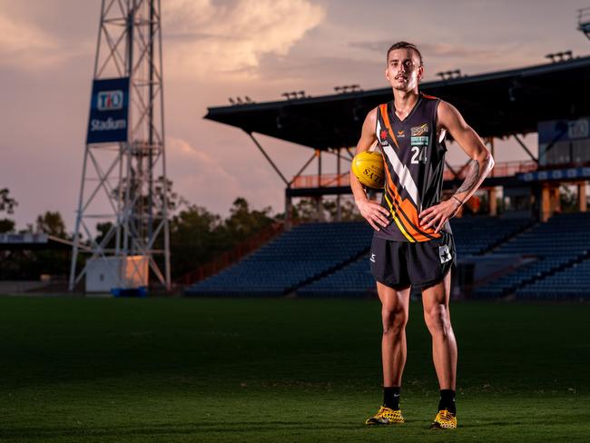 AFL Draft hopeful and Wanderers star Joel Jeffrey at TIO Stadium. Picture: Che Chorley