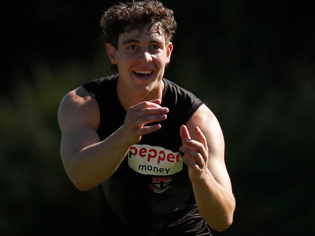 Young Saints Nick Coffield goes in for surgery Thursday. Picture: AFL Photos/Getty Images