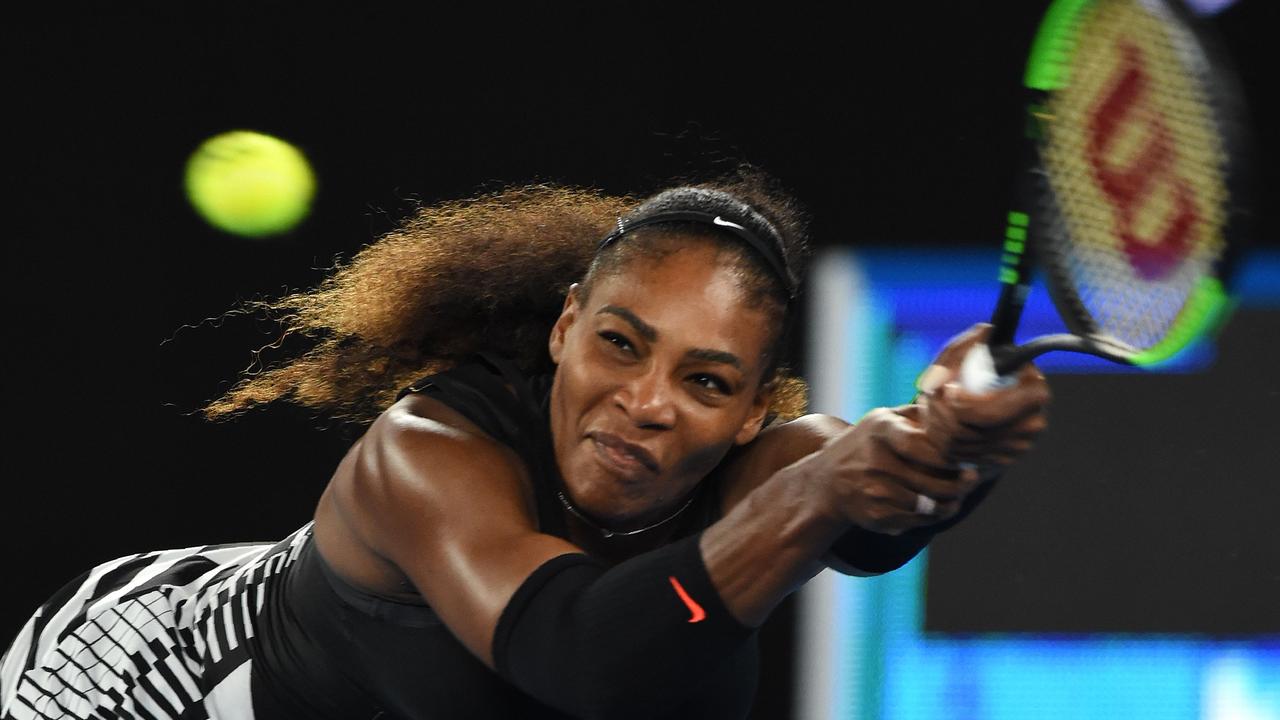 Serena Williams’ final Grand Slam triumph was against sister Venus at the Australian Open in 2017. Picture: AFP