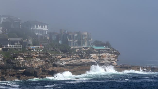 The fog also blanketed the coastline near Coogee this morning. Picture: Toby Zerna