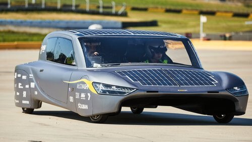 The Sunswift 7 solar powered race car, created by a created by a team of University of NSW engineering students, with the help of Sorensen Engineering at Brookvale. Picture: Sunswift