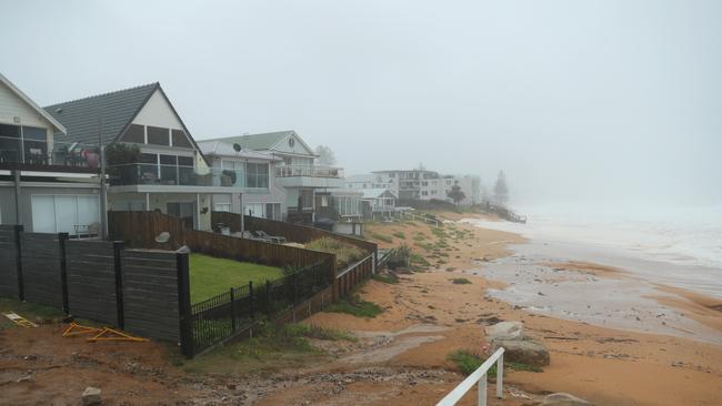 The homes on Collaroy Beach are vulnerable to erosion. Picture: John Grainger