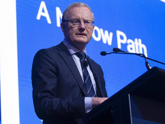 SYDNEY - NCA Newswire, Wednesday 07th June 2023 - Governor Philip Lowe addresses the Morgan Stanley Australia Summit held at the Four Seasons Hotel in Sydney.Picture: NCA NewsWire / Christian Gilles