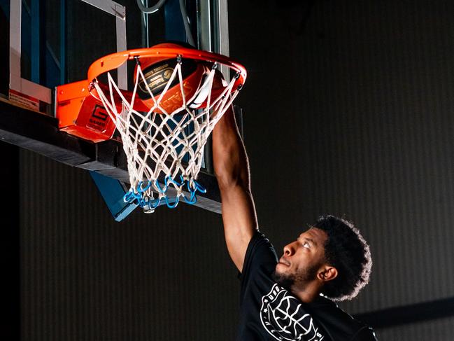 Jerron Jamerson, one of the top performers of the Darwin basketball league in recent years, has returned to Darwin for a stint with Tracy Village Jets. Picture: Che Chorley