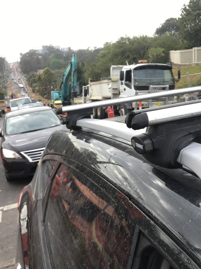 Traffic on Frenchs Forest Road West. Picture: Kelvin Morton