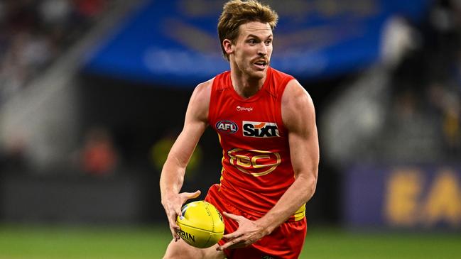 Noah Anderson is ready for a stern battle against Brisbane Lions’ star-studded midfield. Picture: Daniel Carson / AFL Photos via Getty Images