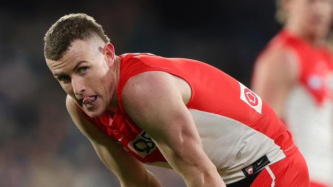 Chad Warner didn’t look like he could believe it. Photo by Sarah Reed/AFL Photos via Getty Images