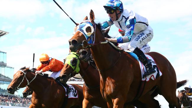 John Allen and Kenedna take out the Matriarch Stakes. Picture: Getty Images