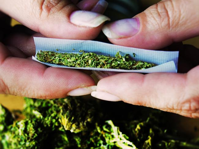 A marijuana joint being rolled by hand. Istock