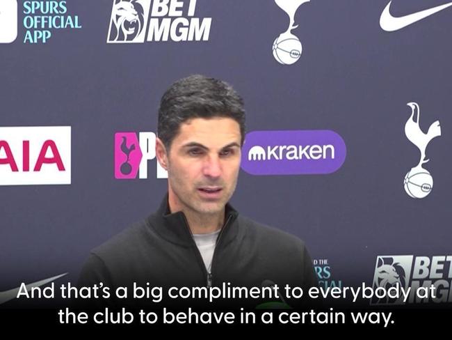 Mikel Arteta pays tribute after winning London derby