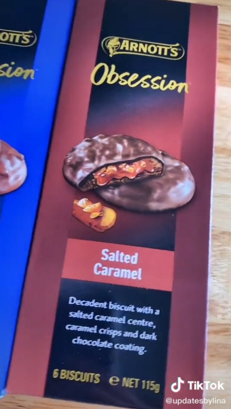 Coles shoppers have discovered the new Arnott’s range that has only just hit stores. Picture: TikTok/updatesbylina