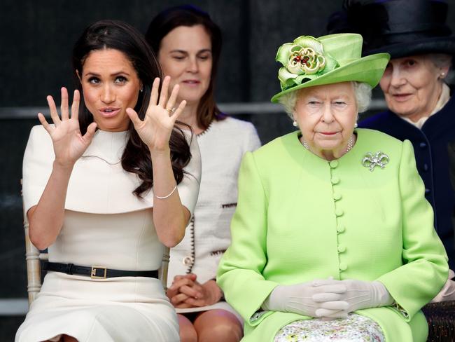 Meghan Markle during a solo appearance with the Queen in 2018. Picture: Getty Images