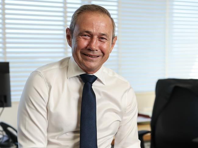 7/1/2025WA Premier Roger Cook in his office at Dumas House, Perth.Pic Colin Murty