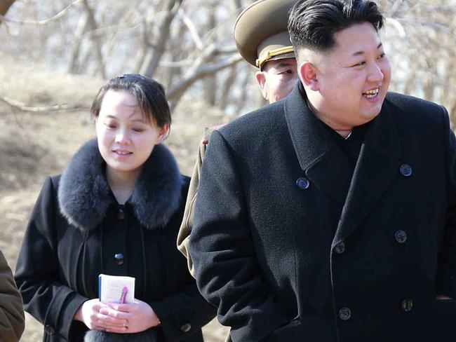 Yo -jong regularly appears by her older brother’s side. Picture: Korean Central News Agency/Korea News Service/AP