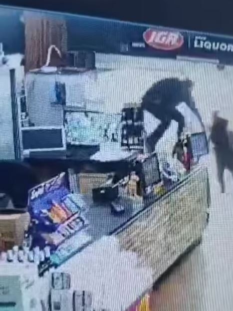 In one impressive video, a staff member is seen vaulting over the counter to chase a thief.