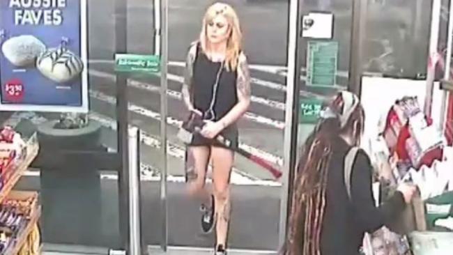 On January 7th 2017, Evie Amati entered a 7-Eleven in Enmore carrying an axe. Supplied