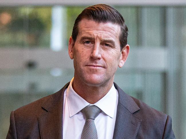 Ben Roberts-Smith leaving the Federal Court in Sydney. Picture: NCA NewsWire / Christian Gilles