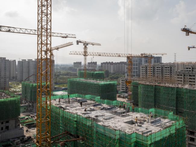 The China Evergrande Group Royal Peak residential development under construction in Beijing, China, on Friday, July 29, 2022. A mild rally in Chinese developers dollar bonds appears to be losing momentum, as investors express disappointment that a top leadership meeting failed to unveil stronger policy support for the crisis-ridden industry.ÃÂ Source: Bloomberg