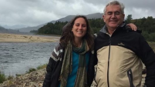 Katie Lees with her dad Ian. Picture: Supplied