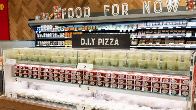 DIY pizza ingredients at Coles Pagewood. Picture: Jacquie Manning