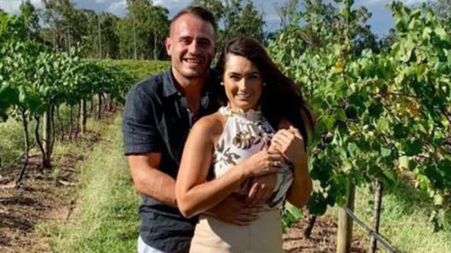 NRL player Josh Reynolds and his former partner Bella Busso.