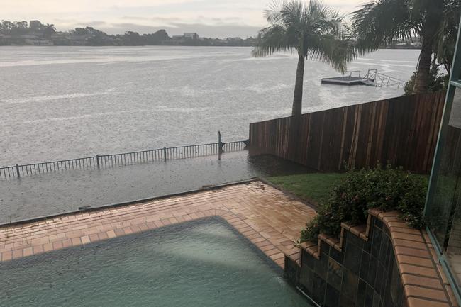 Flooding at Burleigh Heads. Picture: Jessica Lamb.