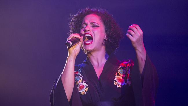 Emel Mathlouthi’s insistent and passionate singing was a highlight. Picture: Jamie Williams