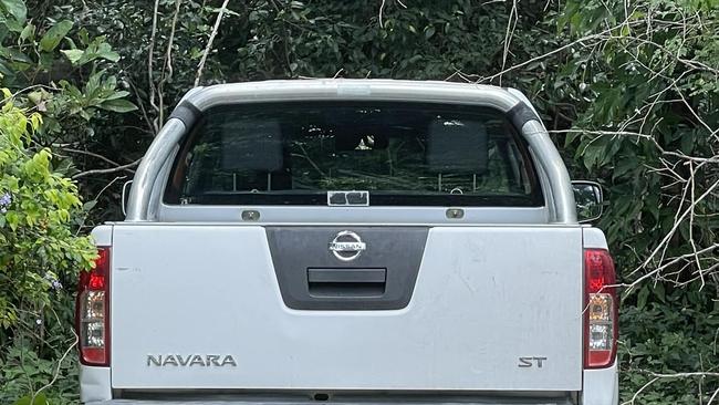 Damien Milzewski’s stolen Nissan Navara was found dumped in bushes at Caravonica. Picture: Facebook