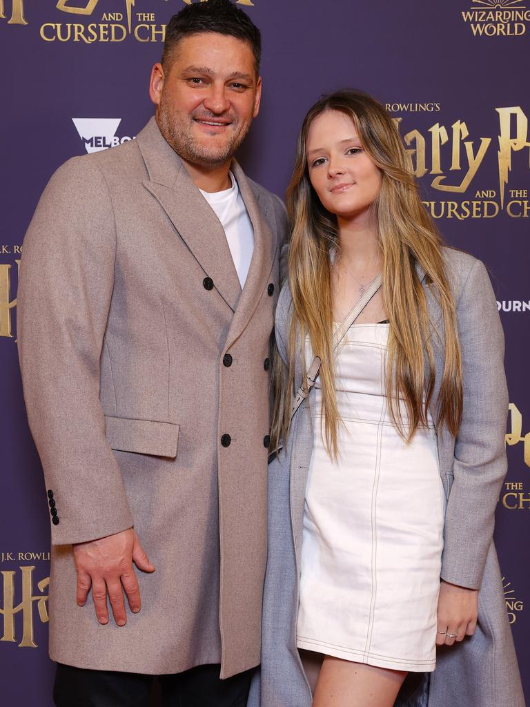 Brendan Fevola and his daughter Leni.