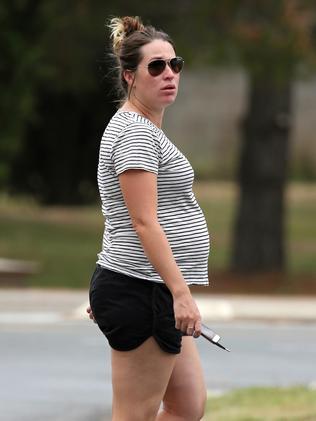 A pregnant Vikki Campion pictured in Canberra. Picture John Grainger