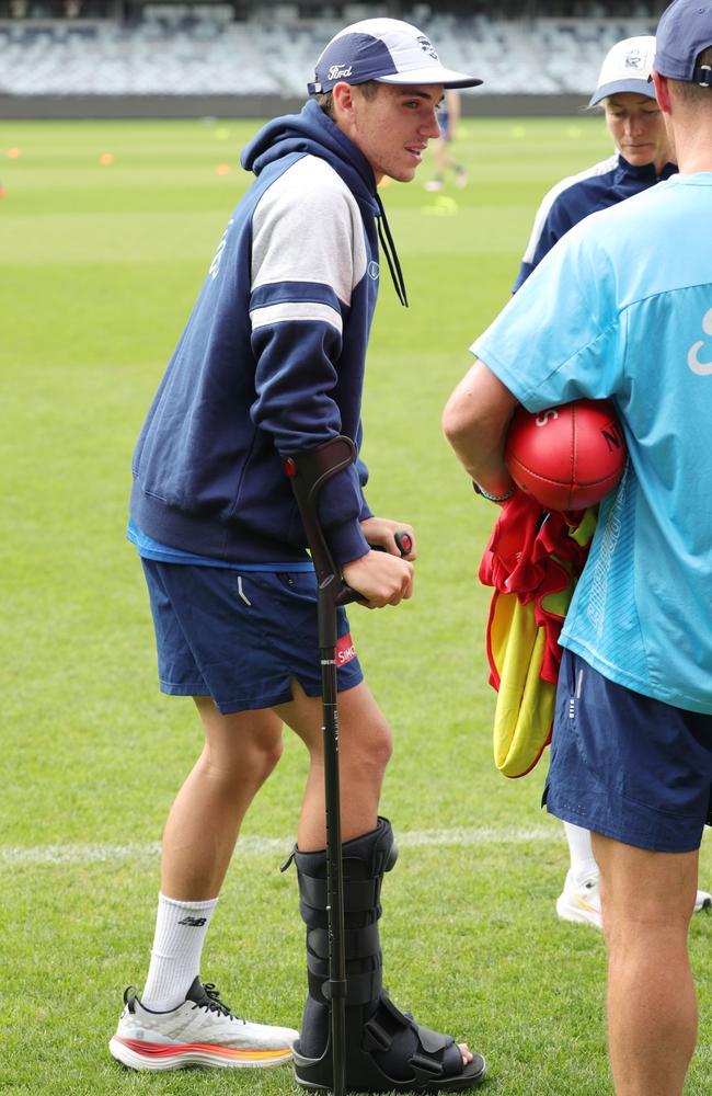 Xavier Ivisic at training on Thursday. Picture: Mark Wilson