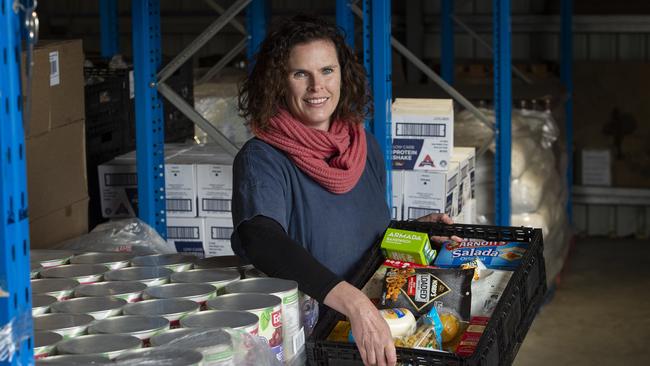 Helping hand: Manager Bridget Bentley at Bendigo Foodshare warehouse. Picture: Zoe Phillips