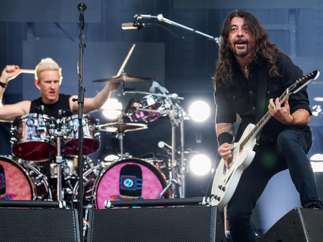 Josh Freese (L) and Dave Grohl perform on stage at London Stadium on June 20, 2024 in London, England. Picture: Kevin Mazur/Getty Images for Foo Fighters