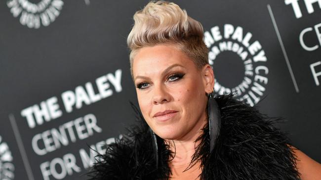 US singer-songwriter Pink attends the premiere of "Bob Mackie: Naked Illusion" at the Directors Guild of America in Los Angeles, on May 13, 2024. (Photo by VALERIE MACON / AFP)
