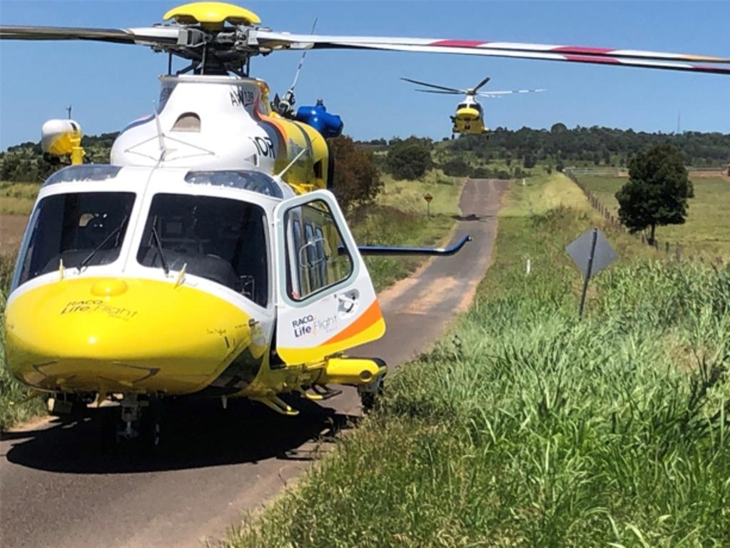 Three rescue helicopters were dispatched following a devastating car crash in Cushnie in 2022. Photo: LifeFlight.