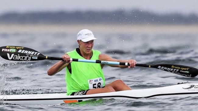 Daielle McKenzie in action at the ICF Canoe Ocean Racing World Championships. Picture: Instagram