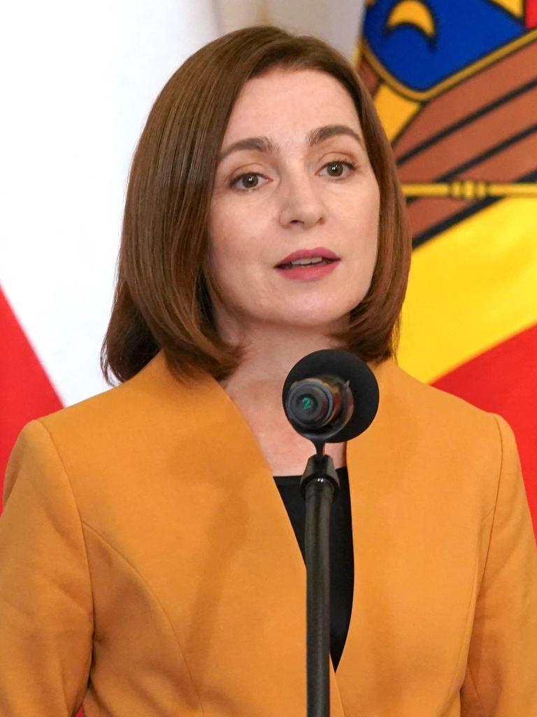 Moldova President Maia Sandu. Picture: Janek Skarzynski/AFP