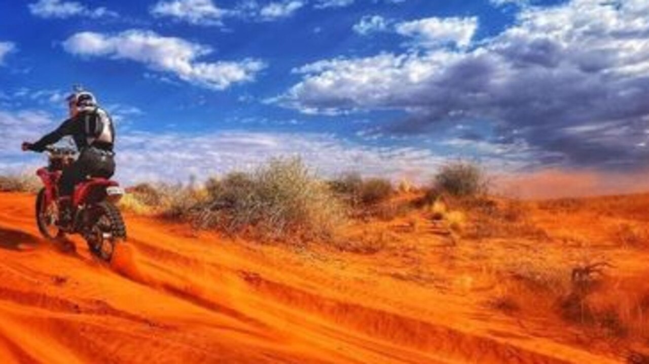 Stephanie Mackenzie practising for her Simpson Desert Crossing. Picture: Supplied.