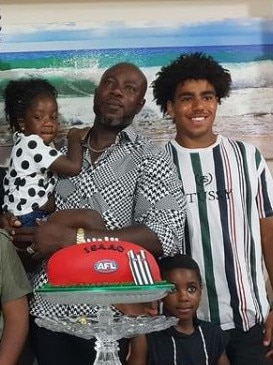 Quaynor with his dad Yaw.