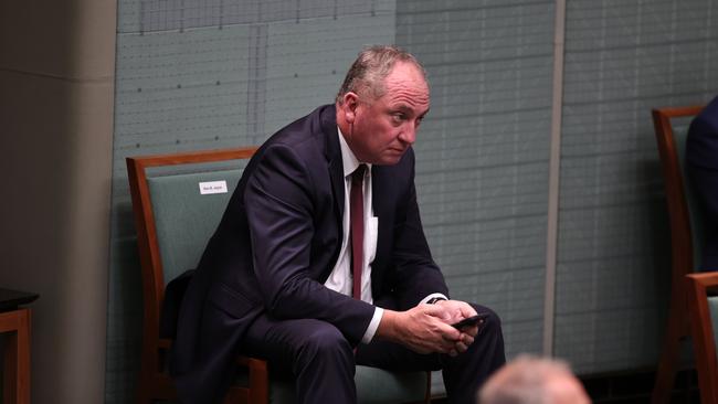 Barnaby Joyce during Question Time in the House of Representatives in Parliament House Canberra. Picture: NCA NewsWire / Gary Ramage