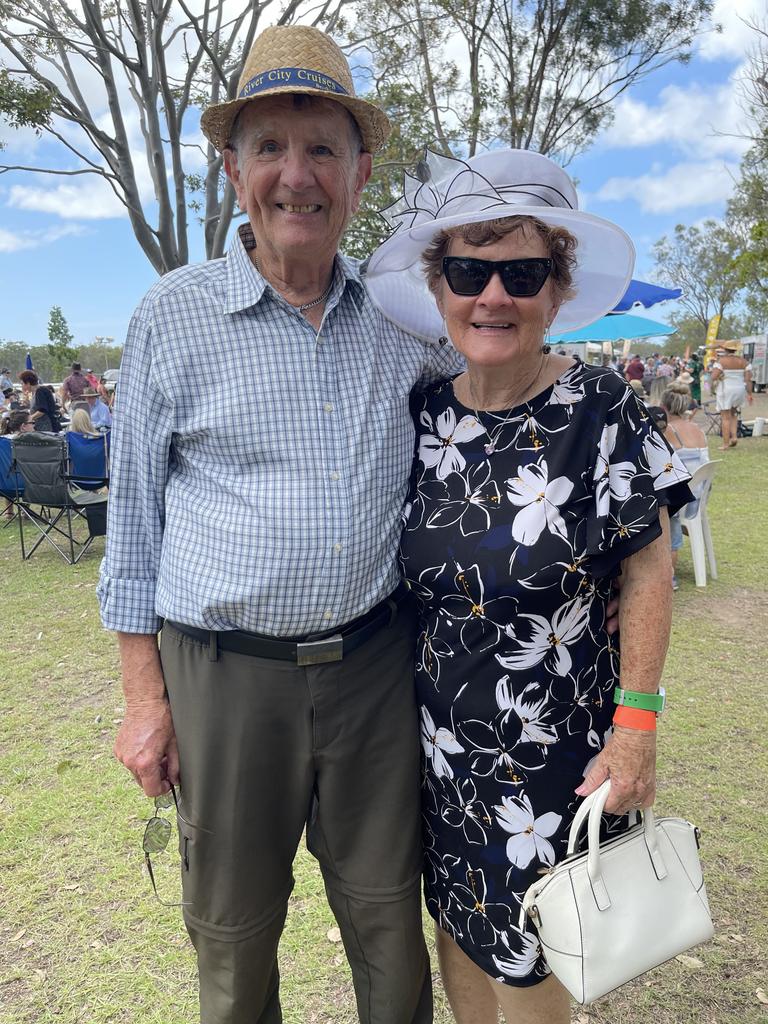 Jan and Ron Street from Hervey Bay enjoying the fun of the races.